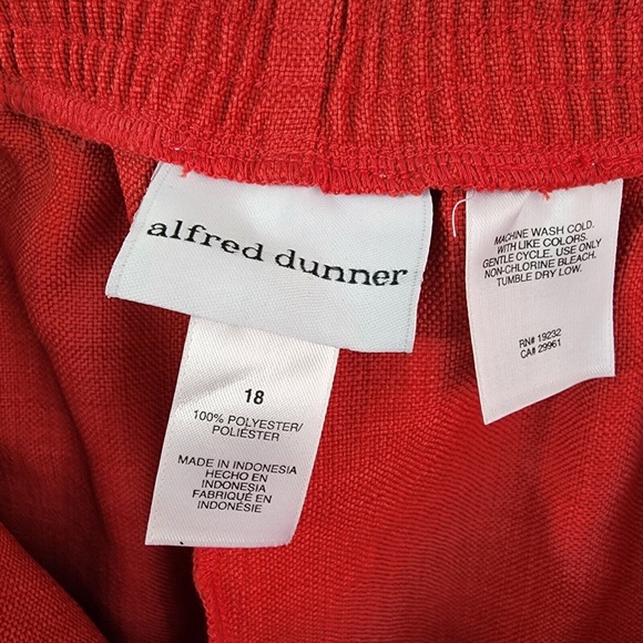 Alfred Dunner Proportioned Medium Pull-On Pants size 18 Persimmon 61403 NWT - Picture 7 of 11